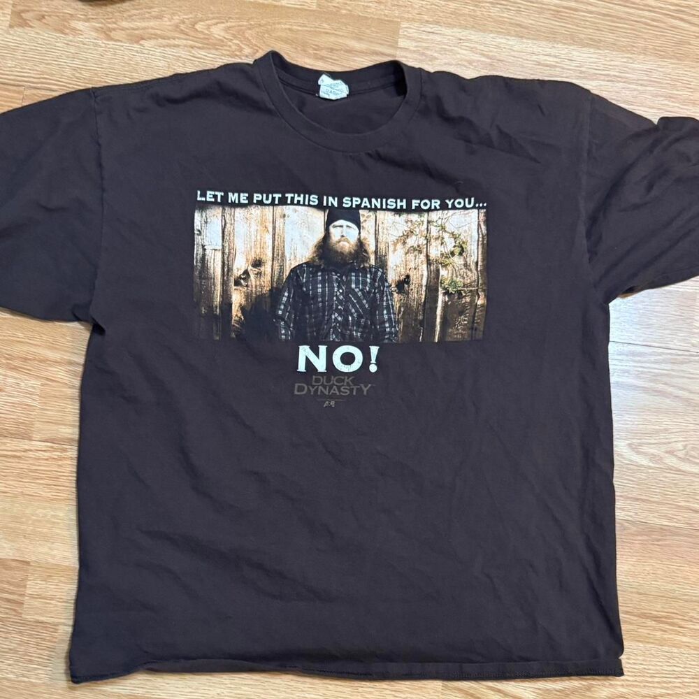 Unbranded Men's Brown and Black T-shirt